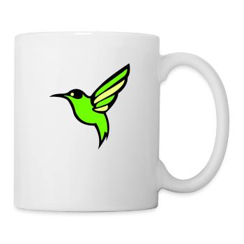 hummingbird bird silhouette - Mug - white - Right