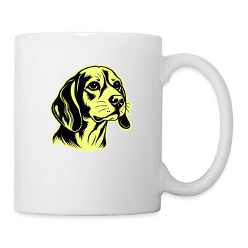 Beagle Dog Head - Mug - white - Right