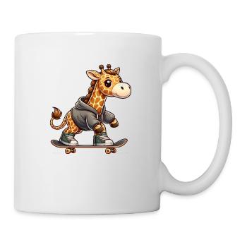 Cute Skater Giraffe - Mug - white - Right