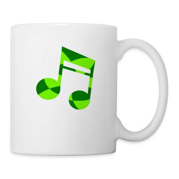 Green Music Note with Pattern Cool Party Music Note - Mug - white - Right