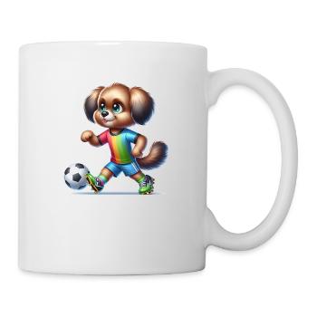 Chien de joueur de football mignon - Mug blanc - blanc - Droite