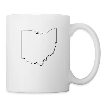 Ohio (États-Unis) | Carte | Ombre - Mug blanc - blanc - Droite
