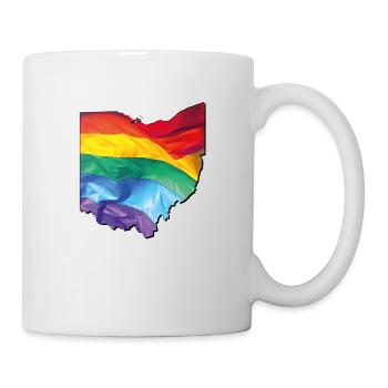 Ohio (États-Unis) | Drapeau réel | LGBTQIA+ - Mug blanc - blanc - Droite