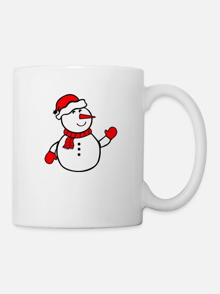 schneemann - Tasse - Weiß