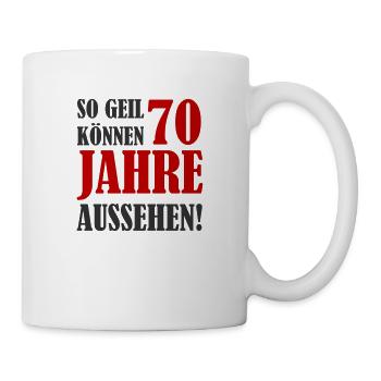 70 jahre - Tasse - Weiß - Rechts