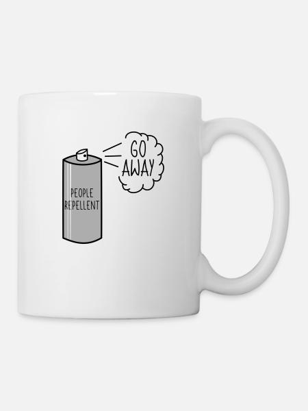 People Repellent Go Away Spray - Tasse - Weiß
