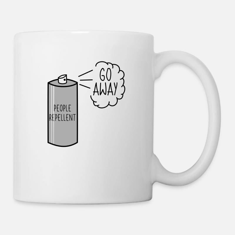 People Repellent Go Away Spray - Tasse - Weiß