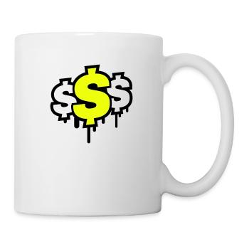 dollar symbol - Tasse - Weiß - Rechts