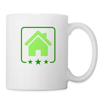 haus icon symbol - Tasse - Weiß - Rechts