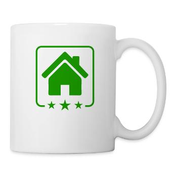haus icon symbol - Tasse - Weiß - Rechts