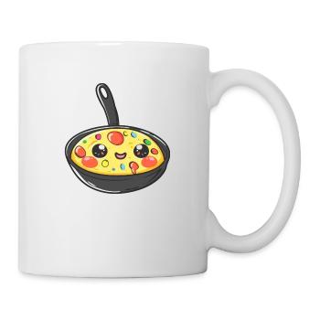 Mignonne Pan Oeufs brouillés Bande dessinée - Mug blanc - blanc - Droite