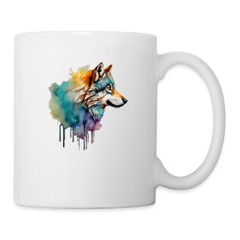 TÊTE DE LOUP - Mug blanc - blanc - Droite