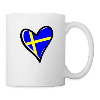 Suède Cœur - Mug blanc - blanc - Droite