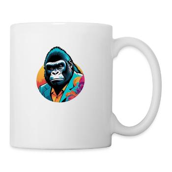 Gorilla im Anzug - Tasse - Weiß - Rechts