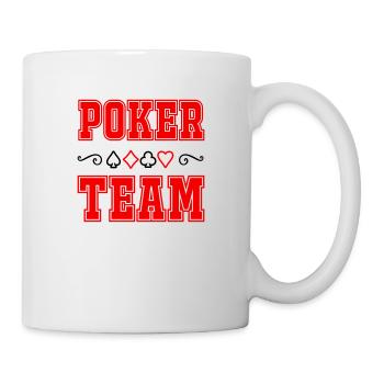Équipe de poker - Mug blanc - blanc - Droite