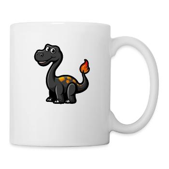 Dinosaur brontosaurus comic - Mug - white - Right