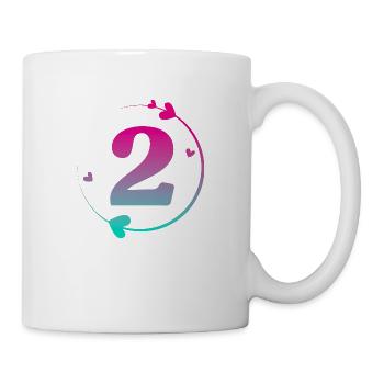 2nd Birthday Colorful Heart Circle - Mug - white - Right