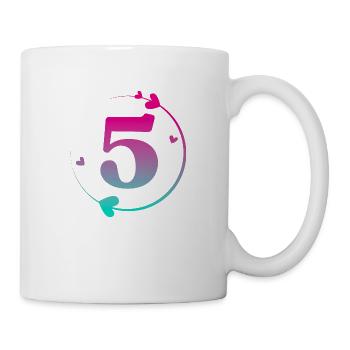 5th Birthday Colorful Heart Circle - Mug - white - Right