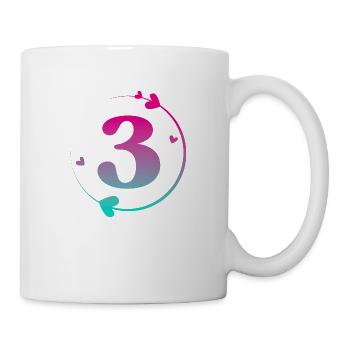 3rd Birthday Colorful Heart Circle - Mug - white - Right
