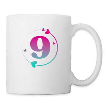 9th Birthday Colorful Heart Circle - Mug - white - Right
