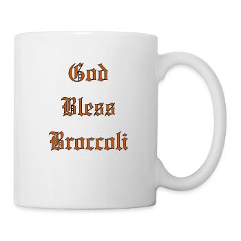 Que Dieu bénisBrocoli - Mug blanc - blanc - Droite