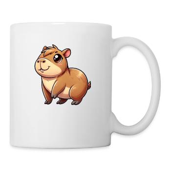 Wasserschwein mit großen Augen - Tasse - Weiß - Rechts