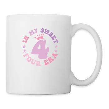 In My Sweet Four Era 4th Birthday Groovy Retro 4th - Mug blanc - blanc - Droite
