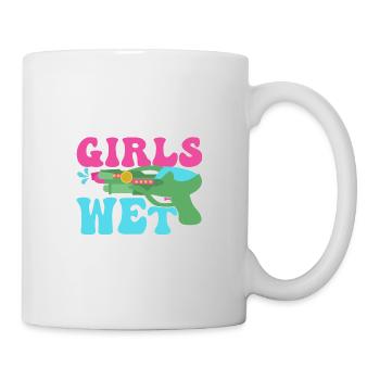 I Get Girls Wet Squirt Gun Summer Water Fun - Mug - white - Right