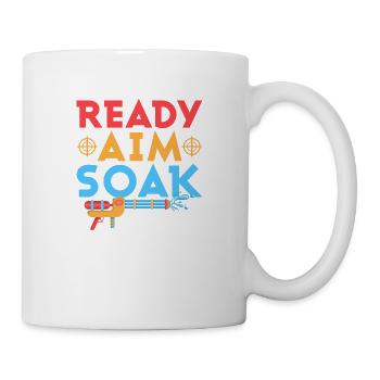 Ready Aim Soak Squirt Gun Summer Water Fun - Mug - white - Right