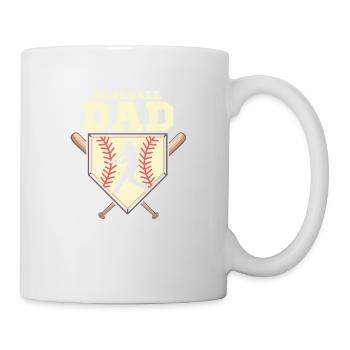 Baseball Dad Sport Fan Father - Tasse - Weiß - Rechts