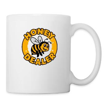 Fun Honey Dealer Bee Zitat Imker - Tasse - Weiß - Rechts