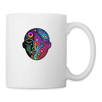 Crazy Face - Universe - Tasse - Weiß - Rechts