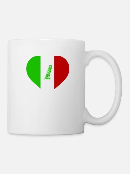 herz italien - Tasse - Weiß