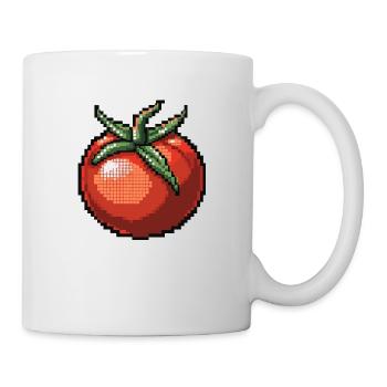Icône pixel tomate - Mug blanc - blanc - Droite