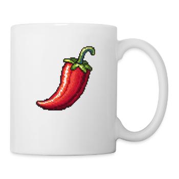 Chili Pixel Symbol - Tasse - Weiß - Rechts