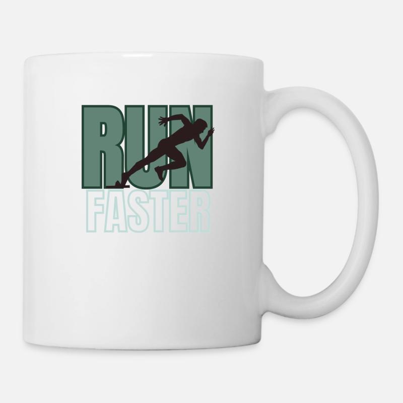 Athlete Run Faster - Tasse - Weiß