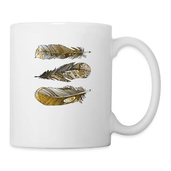 Feder - Tasse - Weiß - Rechts