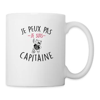 je suis capitaine / humour enfant - Mug blanc - blanc - Droite