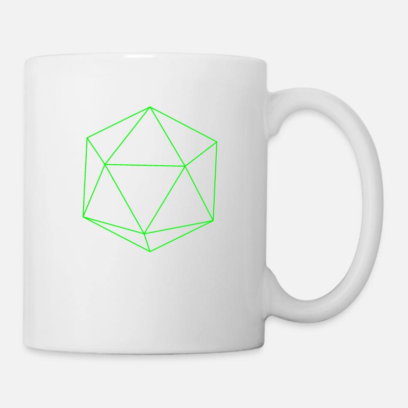 green icosahedron - Mug - white