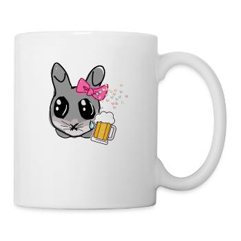 Bier,hase, illustration, Kaninchen - Tasse - Weiß - Rechts
