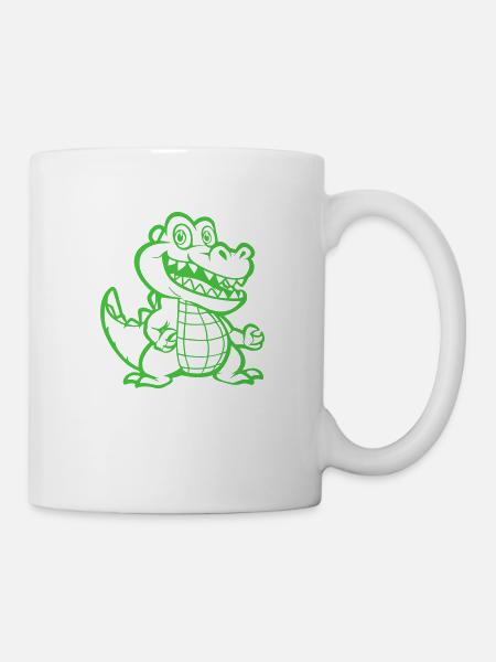 krokodil tier comic - Tasse - Weiß