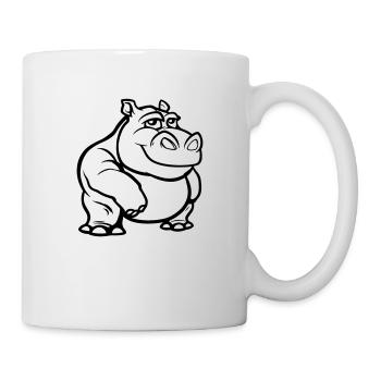nilpferd - Tasse - Weiß - Rechts