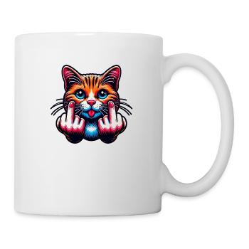 Drôle de chat maléfique - Mug blanc - blanc - Droite