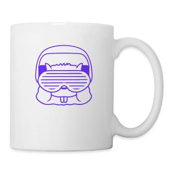 DJ Hamster Visage Animal Cochon d’Inde Animal de compagnie - Mug blanc - blanc - Droite