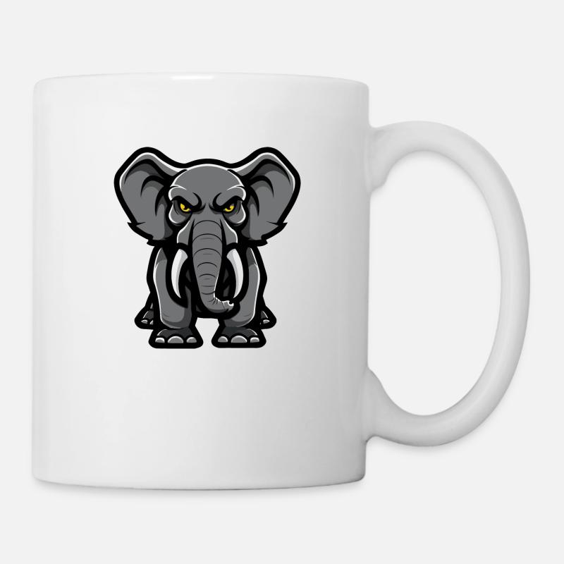 éléphant - Mug blanc - blanc