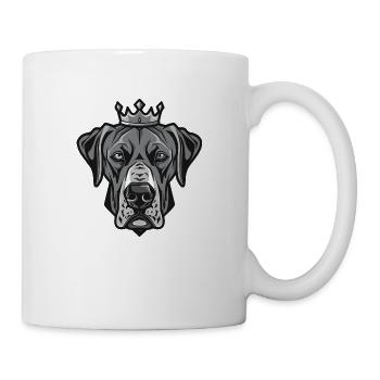 Couronne de chien dogue allemand - Mug blanc - blanc - Droite