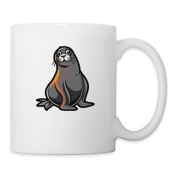 seehund comic - Tasse - Weiß - Rechts