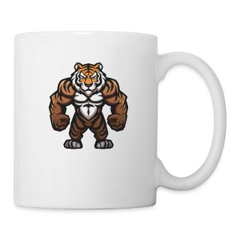 tiger stark - Tasse - Weiß - Rechts