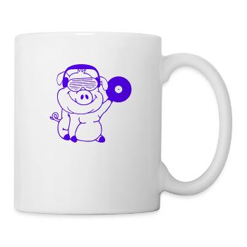 Pig DJ Record Sow Piggy - Mug - white - Right
