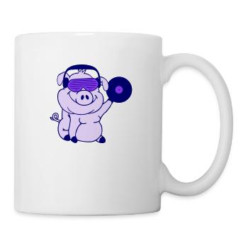 Pig DJ Record Sow Piggy - Mug - white - Right